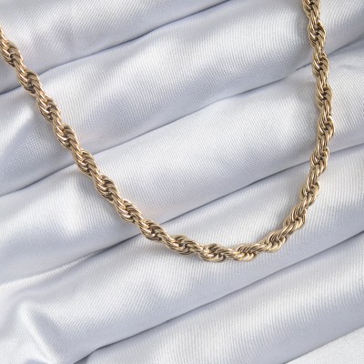 316L Çelik Gold Renk 60 cm Burgu Model Kadın Kolye