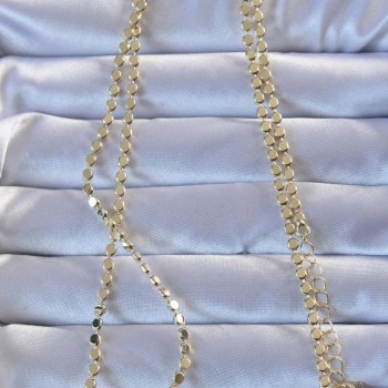 316L Çelik Gold Renk 60 cm Parçalı Ezme Kolye