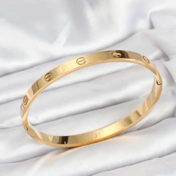 316L Çelik Gold Renk 65 mm Kadın Kelepçe Bileklik