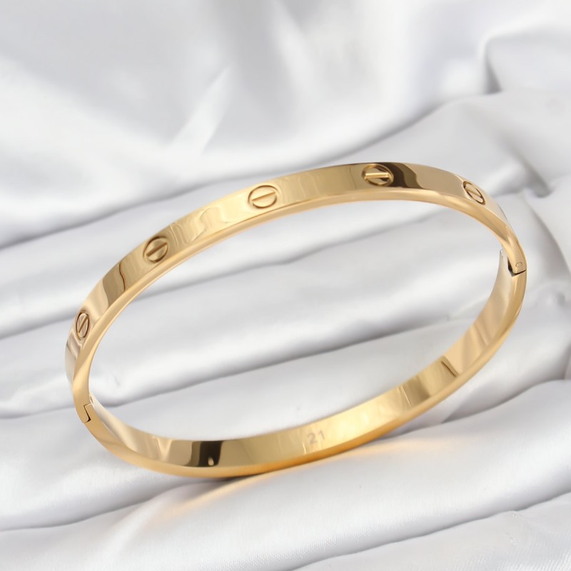 316L Çelik Gold Renk 65 mm Kadın Kelepçe Bileklik