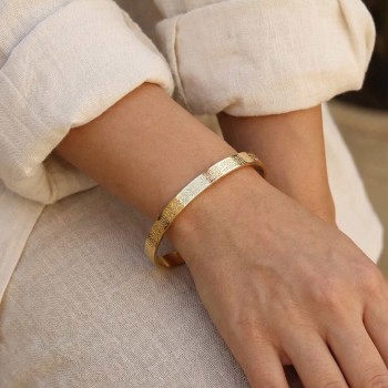 316L Çelik Gold Renk Ayetel Kürsi Yazılı Bileklik