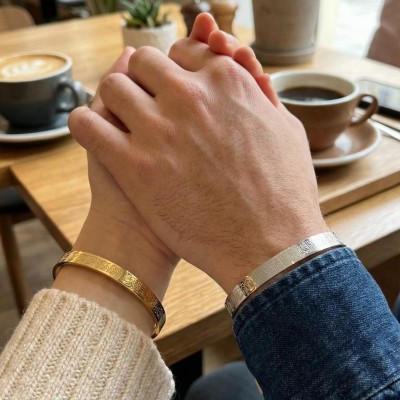 316L Çelik Gold Renk Ayetel Kürsi Yazılı Bileklik