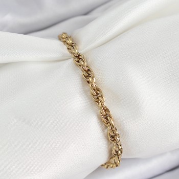 316L Çelik Gold Renk Burgu Model Kadın Bileklik