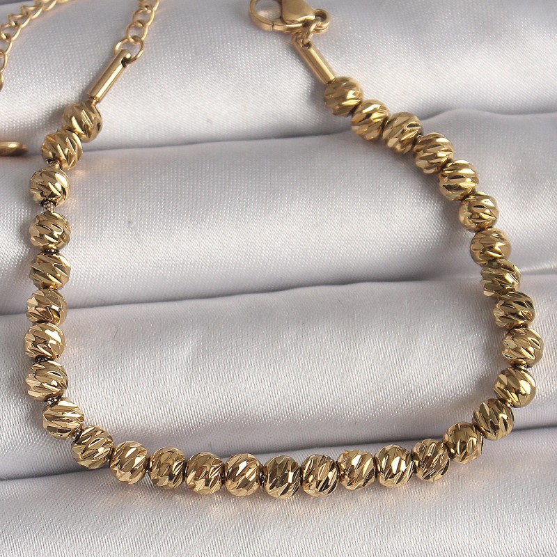 316L Çelik Gold Renk Dorika Model Kadın Bileklik