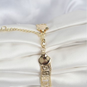 316L Çelik Gold Renk Labirent Model Kadın Bileklik