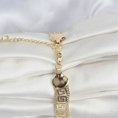 316L Çelik Gold Renk Labirent Model Kadın Bileklik