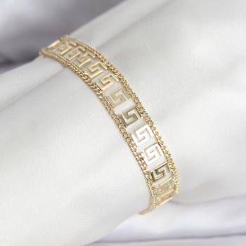 316L Çelik Gold Renk Labirent Model Kadın Bileklik