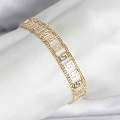 316L Çelik Gold Renk Labirent Model Kadın Bileklik