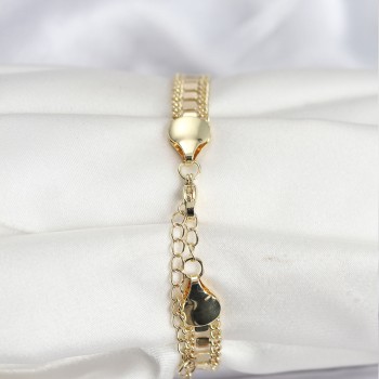 316L Çelik Gold Renk Pullu Zincir Model Kadın Bileklik