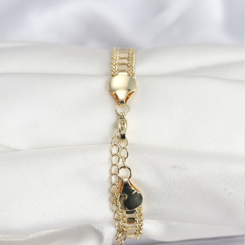 316L Çelik Gold Renk Pullu Zincir Model Kadın Bileklik