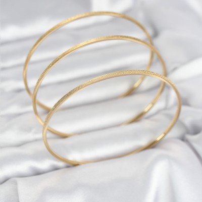 316L Çelik Gold Renk Simli Model Ajda 65 mm Kadın Bileklik