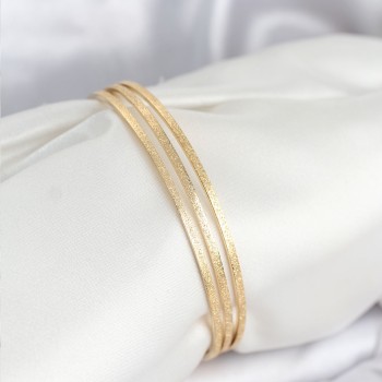 316L Çelik Gold Renk Simli Model Ajda 65 mm Kadın Bileklik