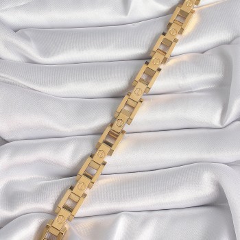316L Çelik Gold Renk Unisex Bileklik