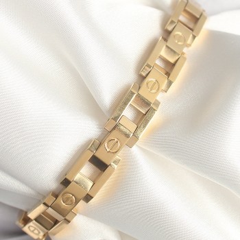 316L Çelik Gold Renk Unisex Bileklik