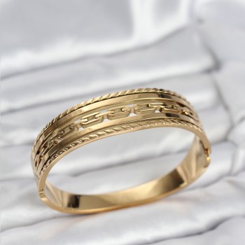 316L Çelik Gold Renk Vintage Model Kadın Kelepçe Bileklik