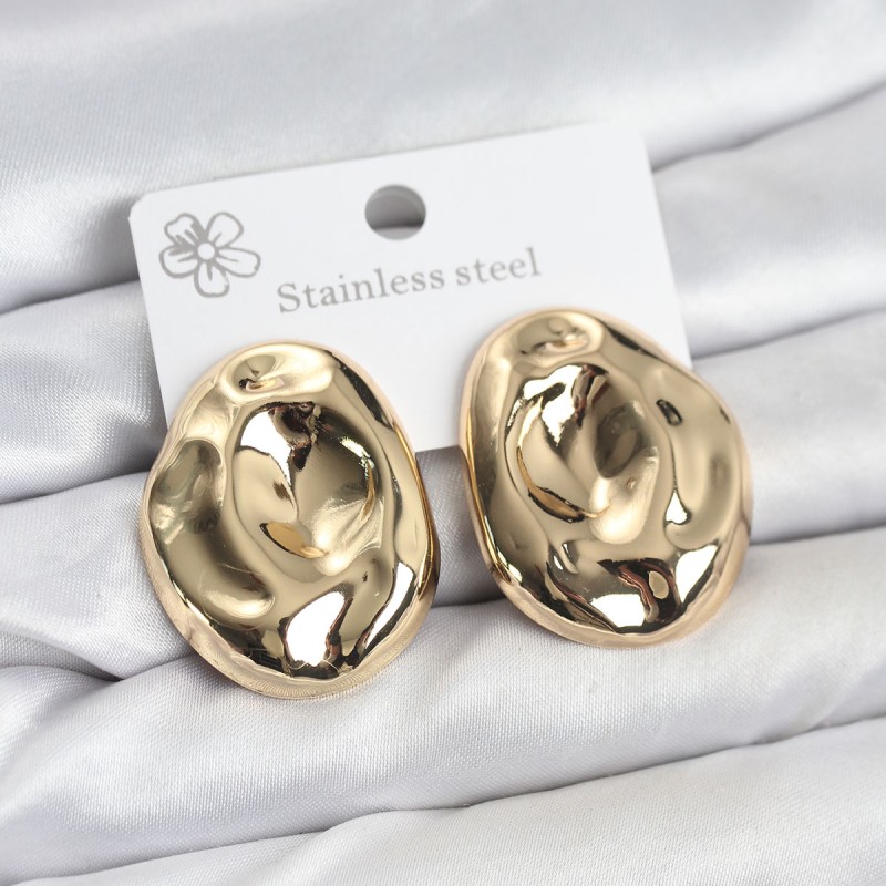 316L Çelik Gold Renk Vintage Model Kadın Küpe