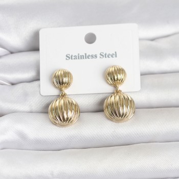 316L Çelik Gold Renk Vintage Model Kadın Küpe