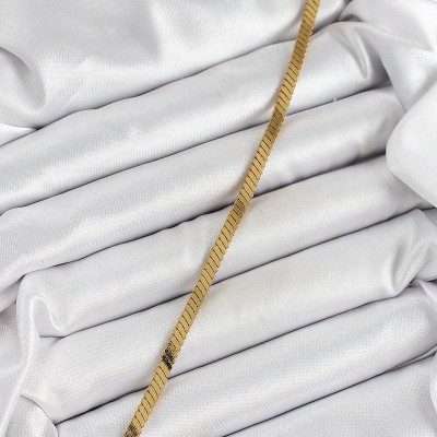 316L Çelik Gold Renk Yassı Zincir Model Kadın Bileklik