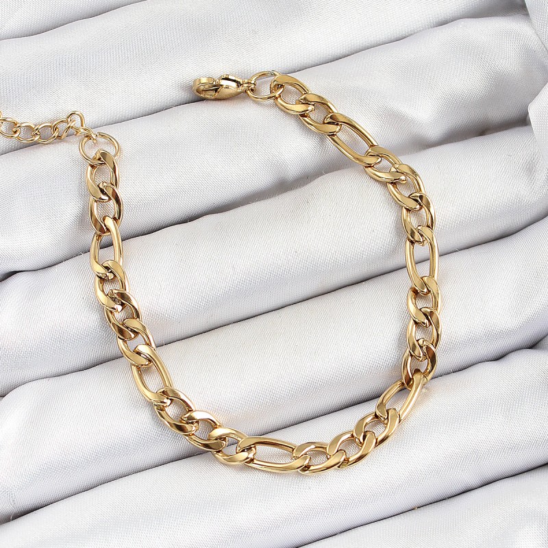 316L Çelik Gold Renk Zincir Erkek Bileklik