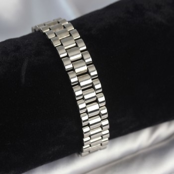 316L Çelik Gümüş Renk 12 mm Kalınlık Erkek Bileklik