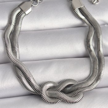 316L Çelik Gümüş Renk Düğüm Model Kadın Bileklik