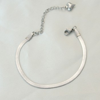 316L Çelik Gümüş Renk İtalyan Zincirli Bileklik