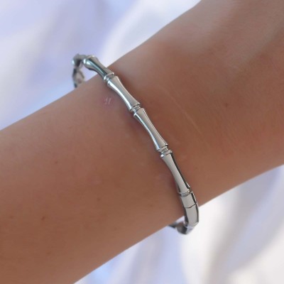 316L Çelik Gümüş Renk Kemik Model Bileklik