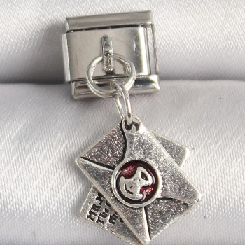 316L Çelik Gümüş Renk Mektup Model Nomination Charm