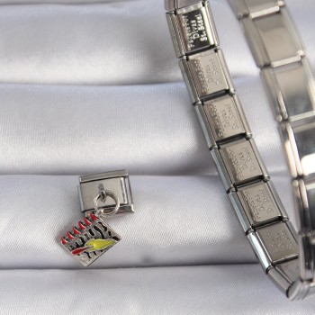 316L Çelik Gümüş Renk Sallantı Defter Figür Nomination Charm