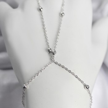 316L Çelik Gümüş Renk Top Zincirli Kadın Şahmeran