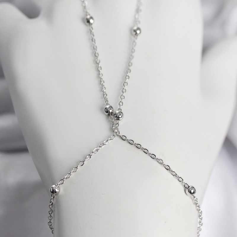 316L Çelik Gümüş Renk Top Zincirli Kadın Şahmeran