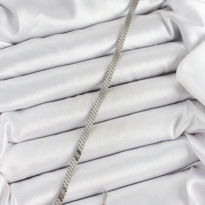 316L Çelik Gümüş Renk Yassı Zincir Model Kadın Bileklik