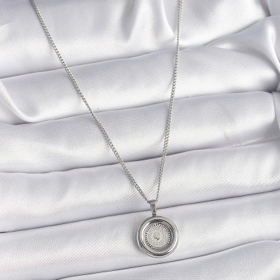 316L Çelik Gümüş Renk Zincir Altın Model Kadın Kolye