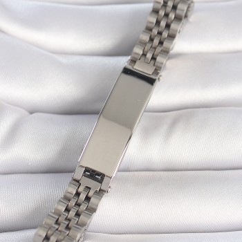 316L Çelik Gümüş Renk Zincir Künye Model Erkek Bileklik