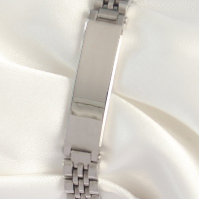 316L Çelik Gümüş Renk Zincir Künye Model Erkek Bileklik