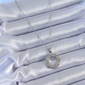 316L Çelik Gümüş Renk Zirkon Taşlı Cartier Model Kadın Kolye