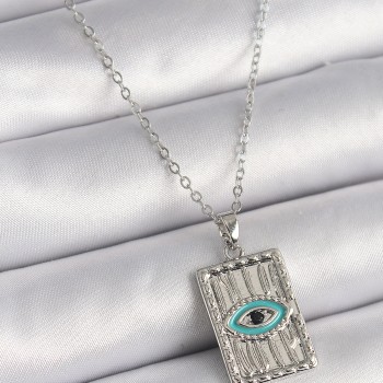 316L Çelik Gümüş Renk Zirkon Taşlı Göz İşleme Detaylı Plaka Model Kadın Küpe