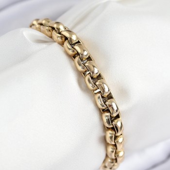 316L Çelik Halat Zincir Model Gold Renk Kadın Bileklik