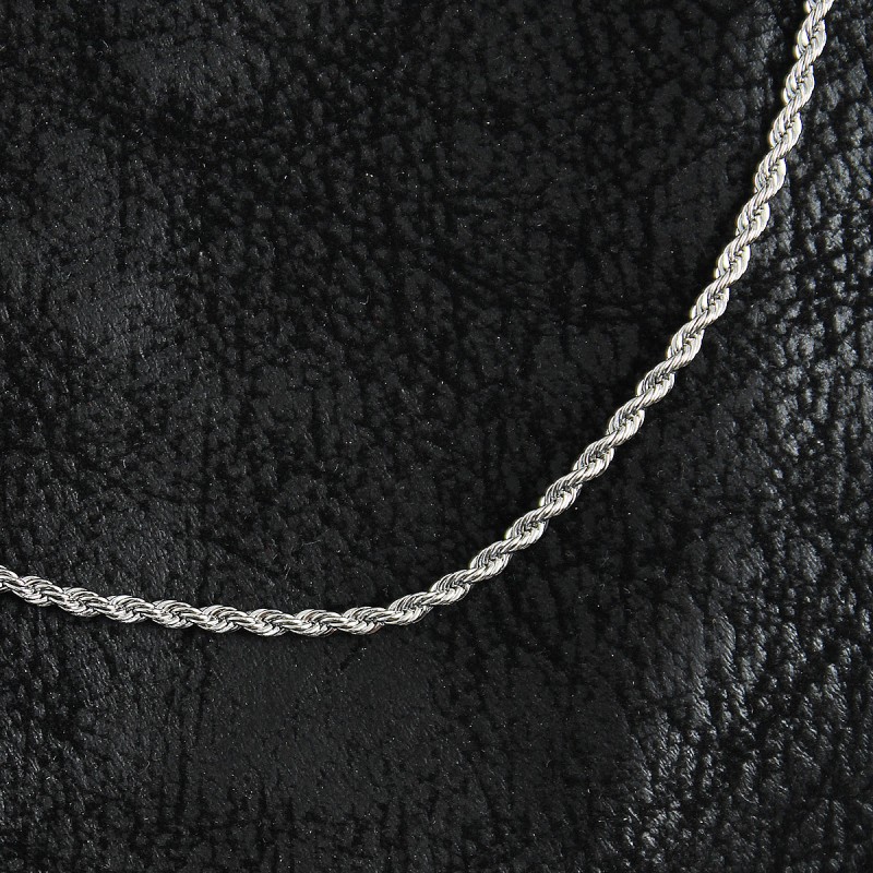 316L Çelik Halat Zincir Model Gümüş Renk Erkek Kolye