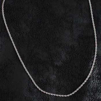 316L Çelik Halat Zincir Model Gümüş Renk Erkek Kolye