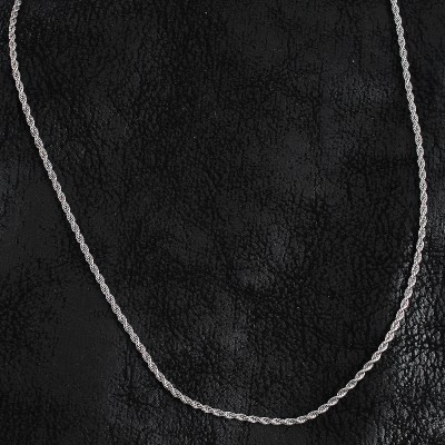 316L Çelik Halat Zincir Model Gümüş Renk Erkek Kolye