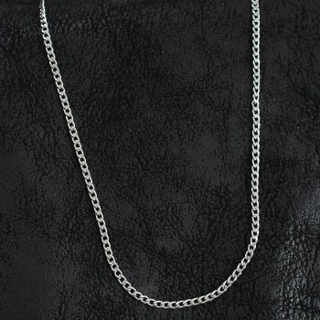 316L Çelik İnce Klasik Zincir Model Gümüş Renk Erkek Kolye