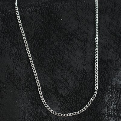 316L Çelik İnce Klasik Zincir Model Gümüş Renk Erkek Kolye