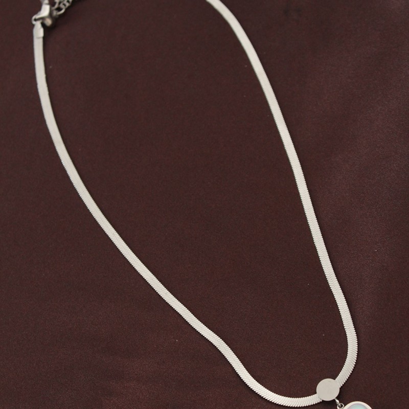 316L Çelik İtalyan Zincir Kalp Kolye