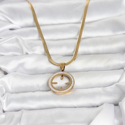 316L Çelik İtalyan Zincir Model Çeyrek Takılabilir Kadın Kolye