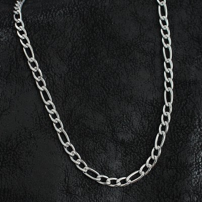 316L Çelik Kalın Figaro Zincir Model Gümüş Renk Erkek Kolye