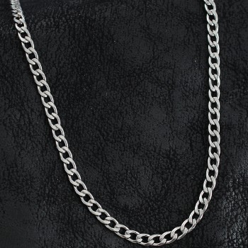 316L Çelik Kalın Klasik Zincir Model Gümüş Renk Erkek Kolye