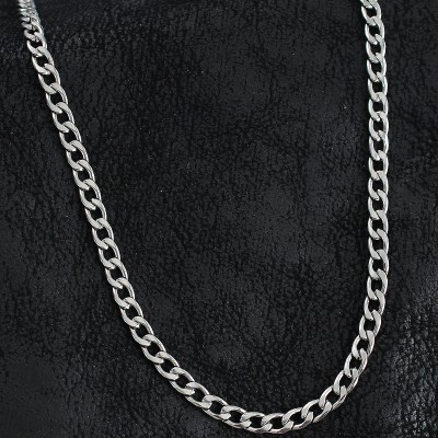 316L Çelik Kalın Klasik Zincir Model Gümüş Renk Erkek Kolye
