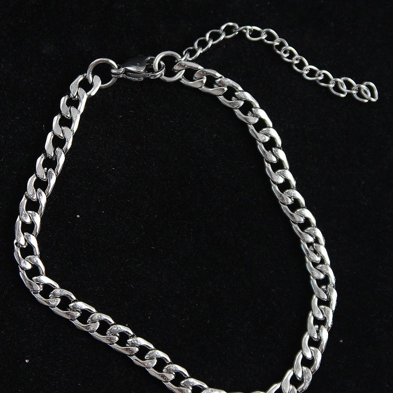 316L Çelik Klasik Model Gümüş Renk Erkek Bileklik