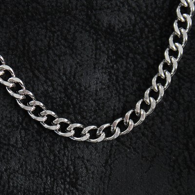 316L Çelik Klasik Zincir Model Gümüş Renk Erkek Kolye